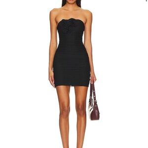 Superdown Black Strapless Mini Dress